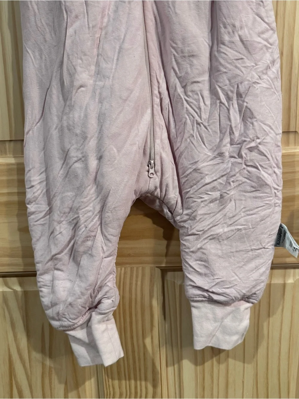 BubblePanda Pink Bamboo Sleep Sack with‎ Feet 1.0 TOG Size L 90-100cm Toddler